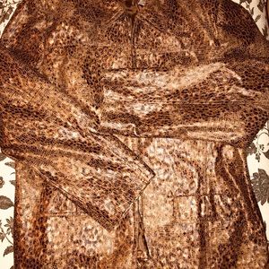 {Alfred Dunner} 🐆 Metallic leopard print jacket